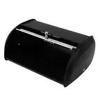 (Black)Bread Bin Bread Box Bread Holder Storage Container With Small Window