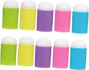 STOBOK Unique Shape Design 10pcs Rubber Stamp Applicator Tool Ink Tool for DIY Cards Paint Ruler Templates Random Color