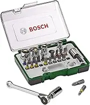 Bosch Accessories 27-Piece Screwdriver Bit and Ratchet Set (with Colour Coding, Accessories for Screwdrivers)