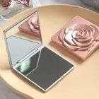 Lightweight Hand-held Mirror Compact Makeup Vintage Rose Portable Foldable