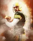 527110 AARON RODGERS Football Touchdown 1 16x12 WALL PRINT POSTER