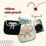 RIBBON CROCHET POUCH 多用途袋 DIGICAM 迷你盒托兒所鉤針