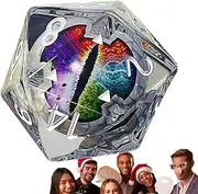 Dragon Eye Dice - 20-Die Bag of Dice - Handcrafted Designer Polyhedral RPG Dice Set with Edges and Beautiful Inclusions for Aesthetic Astray