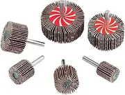 10pcs 80 Grit 25mm Aluminum Oxide Sanding Flap Wheel 1/4" Shank Mounted Sanding Disc Abrasive Wheel for Rust Removal Deburring and Polishing (25mm, 80grit)
