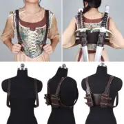 Medieval Double Sword Back Sheath Holder Scabbard New Warrior Shoulder Strap