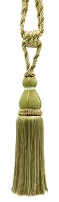 DÉCOPRO Tassel Tieback, Style# TBH15, Color# 010 - Olive Garden Green [Set of 4]