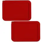6 Cup Rectangle Silicone Storage Cover Lids for Pyrex 7211-PC Glass Bowls, Co...