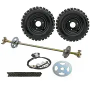 740mm Go Kart Rear Axle Kit + 6" wheels Brake Assemblly Drift Trike Golf Cart