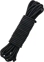 3/16 Inch Black Bungee Cord, 40 Feet Heavy Duty Elastic Shock Cord Nylon Stretch String Bungee Rope for Luggage, Camping, Kayak, Tie Downs (Black, 3/16 inch x 40 ft)