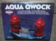 NEW Vintage Skilcraft Aqua Qwock Fire Hydrant Clock Water Powered Fireman #4795