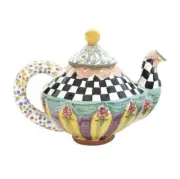 Mackenzie Childs Ceramic Teapot Taylor Odd Fellows- New