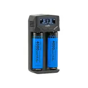 Jupio 2 Slot USB Multi Charger for Lithium-ion and LiFePO4 18650 or 26650 Batteries
