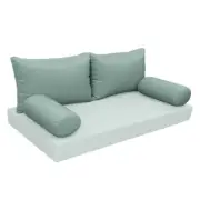 |SLIPCOVER ONLY| S2 Outdoor Bolster Backrest Pillow Covers Knife Edge Twin AD002