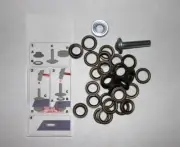 40 Eyelets with Discs 5mm Old Brass Incl. Impact Tool Perforation Tool