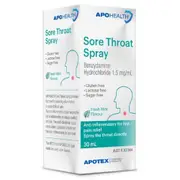 Apohealth Sore Throat Spray Anti-inflammatory Pain Relief Fresh Mint 1.5mg 30mL