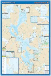 Moosehead Lake Fishing Wall Map-L902