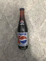 PEPSI 12 FL OZ 355 ML FULL BOTTLE-GLASS BOTTLE 9" TALL MADE IN MEXICO