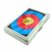 Target Practice Em1 Cigarette Case with Built in Lighter Metal Wallet