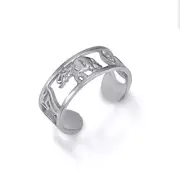 .925 Sterling Silver Lucky Charm Toe Ring