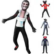 Kids Teens Skibidi Toilet Cosplay Costume Titan Speaker Man Jumpsuit Cosplay