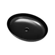 Zumi Black Matte Pesini Egg Shape Above Counter Ceramic Basin