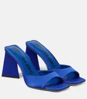 [The Attico] The Attico Mini Devon 85 satin mules AU 5.5 blue