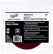 Meguiar's Soft Buff Rotary Foam Cutting Pad - Eliminates Swirls, Scratches, Buff Trails and Oxidation - Foam Buffing Pads - Superior Finish for Automotive Painted Surfaces - 7 inch