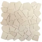 Stone Mosaic Tile Flat Pebble Shower Wall Floor Backsplash Crema Marfil Creme