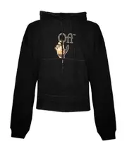Off-White Hands Drawstring Hoodie S Black