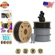 Fast 3D Printing with Hyper PLA 1.75mm Filament, 600mm/s Speed, Black & Grey