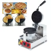 Commercial Rotating Belgian Waffle Maker 110V Nonstick Single Round Waffle Maker