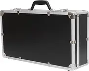TOVINANNA Metal Toolboxes Tool Chest Tool Box Portable Carrying Case Aluminum Tool Box, Storagebox Shockproof Instrument Container Truck Organizer(Black) Portable Tool Organizer
