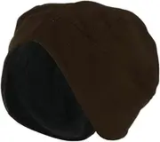 [X AUTOHAUX] Cycling Hat Warm Ear Protection Hard Hat Liner Polar Fleece Fabric Brown 32x17cm 1 Pcs