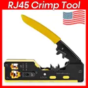 Pass-Through RJ-45 Crimp Tool 8P8C Crimper Data Wire Cutter Tool for Cat5e Cat6