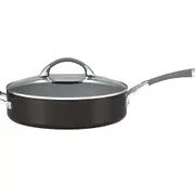 Anolon Endurance+ 30cm/4.7L Covered Saute Pan w/Lid Round Induction Cookware BLK