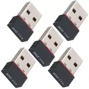 5× 802.11n 2.4GHz USB 2.0 Wifi Dongle Mini Wireless LAN Network Adapter RTL8188