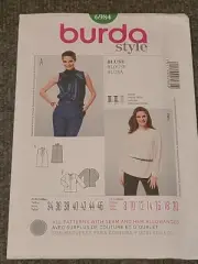 Burda Sewing Pattern 6984 Misses Blouse Sz 8-20 Uncut