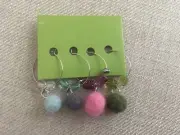 Wine Glass Pom Pom Charm wine glass markers- Set Of 4 New
