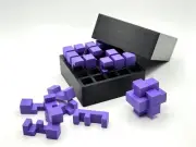 25-Piece Burr Puzzle Set with Box - 3D Printed