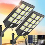 Solar Street Lights Outdoor Lamp, Dusk to Dawn Security Led Flood Light for Yard
