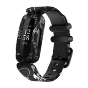 Fitbit Ace 3 Inspire 2 Kids Silicon Watch Strap Band Wristband Black