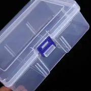 1pc rectangular plastic Transparent with lid storage box Collection container case home storage Organisation cosmetics storage
