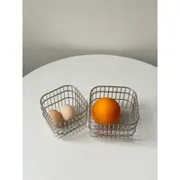 在飛比找蝦皮購物優惠-【MOMO】日本單 304不鏽鋼收納籃廚房儲物藍零食水果籃桌
