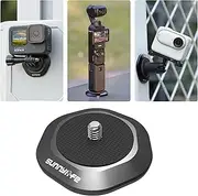 Magnetic Camera Mount Base Stand with 1/4"-20 Thread for DJI Osmo Pocket 3 and 2, for Insta360 ONE X4/X3/2/1/GO 3, for FIMI Palm 2/1 Action Camera, XICEN DJI Osmo Pocket 3 Accessories