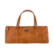Sachi 1 Bottle Wine Tote Bag Insulated Carrier Purse Handbag Faux Lether Tan