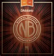 D'Addario NB1047 Nickel Bronze acoustic guitar strings, Extra Light .010-.047
