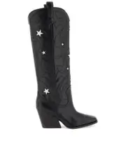 Stella Mccartney Texan Boots With Star Embroidery