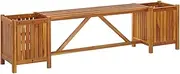 Banana-Shaped Wooden Bench with Backrest, Slatted Design Outdoor Bench for Yard and Balcony, Solid Acacia Wood, 59.1"x11.8"x15.7"