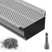 Gutter Guard, 152mm Width, Aluminum Leaf Filter DIY Gutter Cover, 26 PCS 264cm Total Length, 4mm Hole Diameter & 0.5mm Thick Raptor Gutter Guards Fits Any Roof or Gutter
