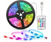 Led Strip 5 M Usb Led Strip, Rgb Led Tv Backlight Led Strip 16 Colors And 4 Modes, Led Strip Sync With Music Led Light Chain With